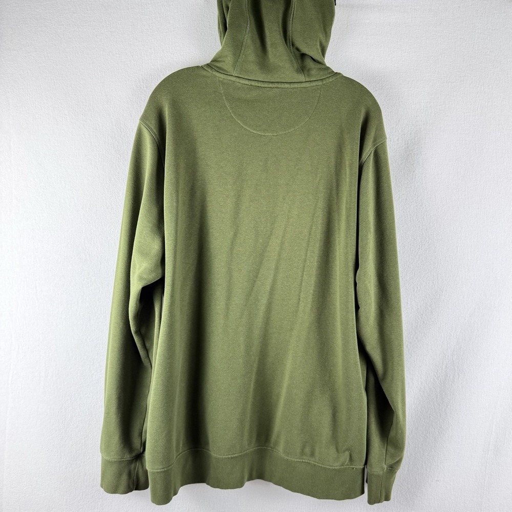 YETI Mens French Terry Hoodie Sz XXL Olive‎ Green Leather Accents Outdoor Nature - Picture 7 of 10
